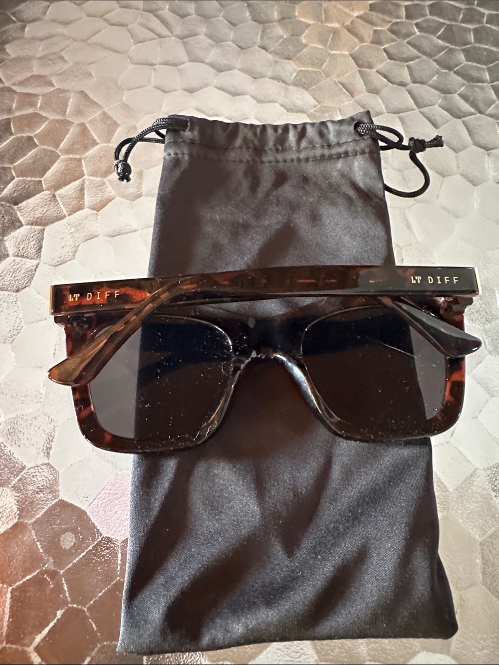 Diff Eyewear Tortoiseshell Brown Sunglasses - Picture 3 of 5